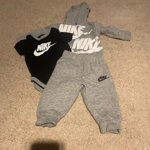#nike #babynike 6m sweat suit with short sleeve onesie
